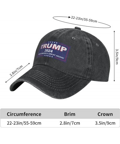 Trump 2024 Make America Great Again! Blue Gifts Baseball Cap Snapback Hats Outdoor Baseball Hat for Men Women Black Black $10...