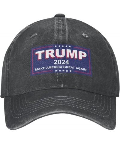 Trump 2024 Make America Great Again! Blue Gifts Baseball Cap Snapback Hats Outdoor Baseball Hat for Men Women Black Black $10...