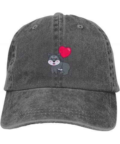 Cute Fox Flying with Love Shaped Balloon Dad Hat Vintage Baseball Cap for Men Women Hats Gifts Trucker Caps Deep Heather $12....