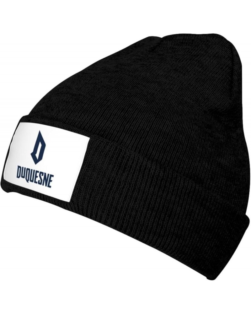 Duquesne University Logo Classic Warm Winter Knit Cap Fleece Lined Beanie Hat Black $11.67 Skullies & Beanies