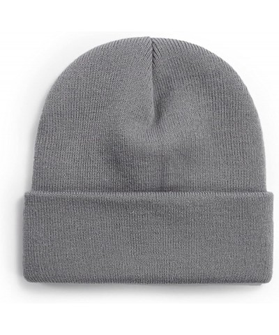 Beanie for Men Women Cool Plain Beanies Hat Warmer Winter Knitted Caps Men and Womens Beanie & I09-gray $6.62 Skullies & Beanies