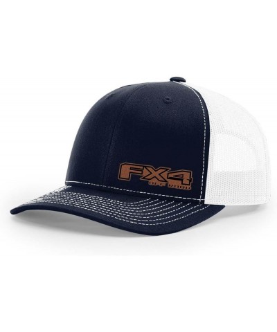 Ford F150 FX4 Pickup Truck Logo Laser Engraved Leather Patch Richardson 112 Snapback Trucker Hat Cap Navy-white $16.33 Baseba...