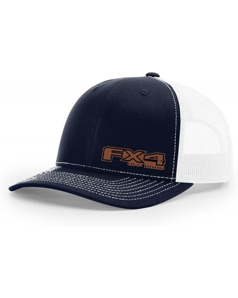 Ford F150 FX4 Pickup Truck Logo Laser Engraved Leather Patch Richardson 112 Snapback Trucker Hat Cap Navy-white $16.33 Baseba...