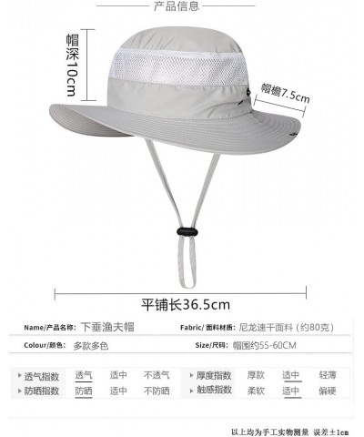 Outdoor Mesh Sun Hat 3" Wide Brim UV Sun Protection Hat Fishing Hiking Hat Khaki $9.03 Sun Hats