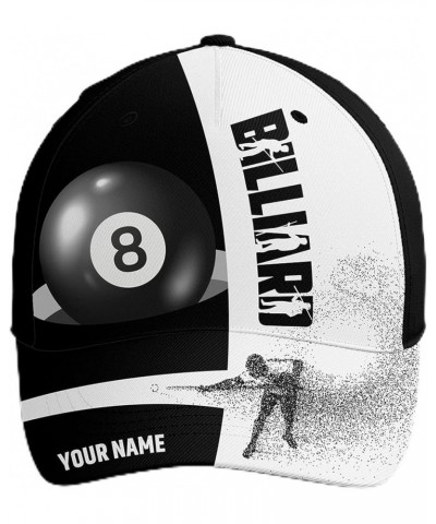 Personalized Billiard Hat, Billiards Hat for Men, Custom Name Blue Billiard Balls 3D Printed Hats Design 8 $20.87 Baseball Caps