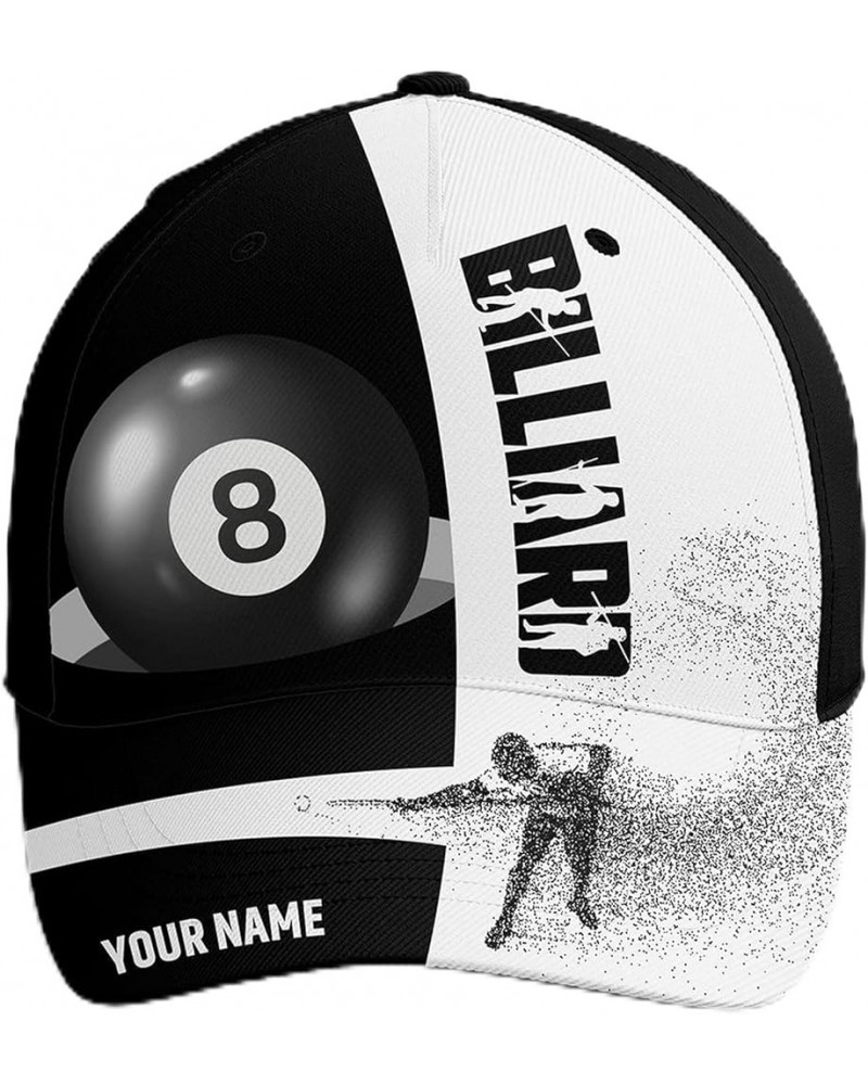 Personalized Billiard Hat, Billiards Hat for Men, Custom Name Blue Billiard Balls 3D Printed Hats Design 8 $20.87 Baseball Caps