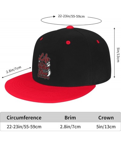 Life is Better When You Laugh Baseball Cap for Men Women Snapback Hat Adjustable Flat Bill Hats Red $10.14 Baseball Caps