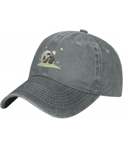 Cute Little Panda Sleeping Baseball Cap for Men Women Hats Adjustable Vintage Cowboy Hat Gray $13.71 Baseball Caps