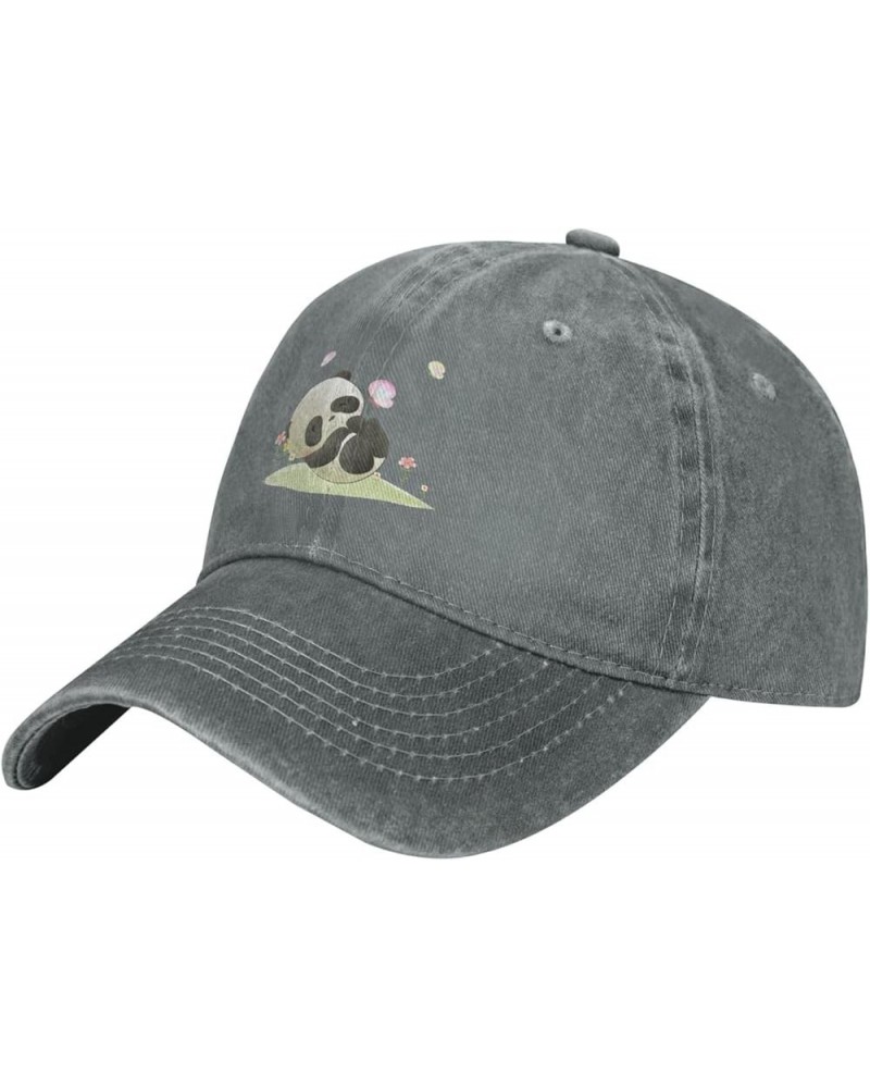 Cute Little Panda Sleeping Baseball Cap for Men Women Hats Adjustable Vintage Cowboy Hat Gray $13.71 Baseball Caps