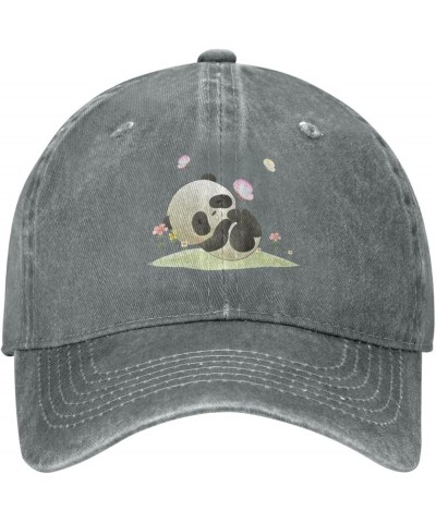 Cute Little Panda Sleeping Baseball Cap for Men Women Hats Adjustable Vintage Cowboy Hat Gray $13.71 Baseball Caps