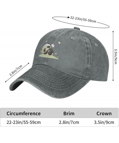 Cute Little Panda Sleeping Baseball Cap for Men Women Hats Adjustable Vintage Cowboy Hat Gray $13.71 Baseball Caps