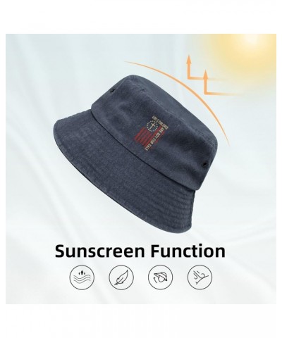 Retro God's Children are Not for Sale Ameria Flag Packable Cotton Bucket Sun Hat for Women Men Fisherman Cap Navy Blue $10.78...