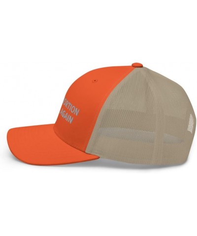 Make Abortion Illegal Again Hat (Embroidered Trucker Cap) Rustic Orange/ Khaki $18.82 Baseball Caps