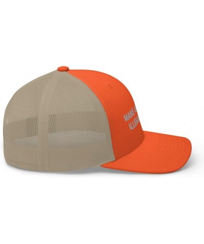 Make Abortion Illegal Again Hat (Embroidered Trucker Cap) Rustic Orange/ Khaki $18.82 Baseball Caps