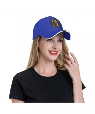 German Shepherd Pattern Casual General Baseball Cap Black : Comfortable, Light Blue $9.73 Baseball Caps