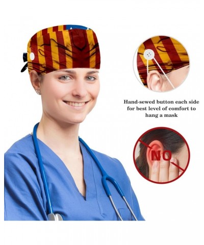 Nursing Hats,Working Cap with Buttons and Cotton Sweatband K627f6fbon $8.54 Skullies & Beanies