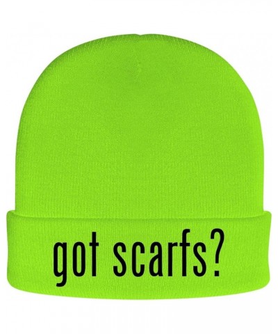 got Scarfs? - Soft Adult Beanie Cap Neon Green $13.61 Skullies & Beanies