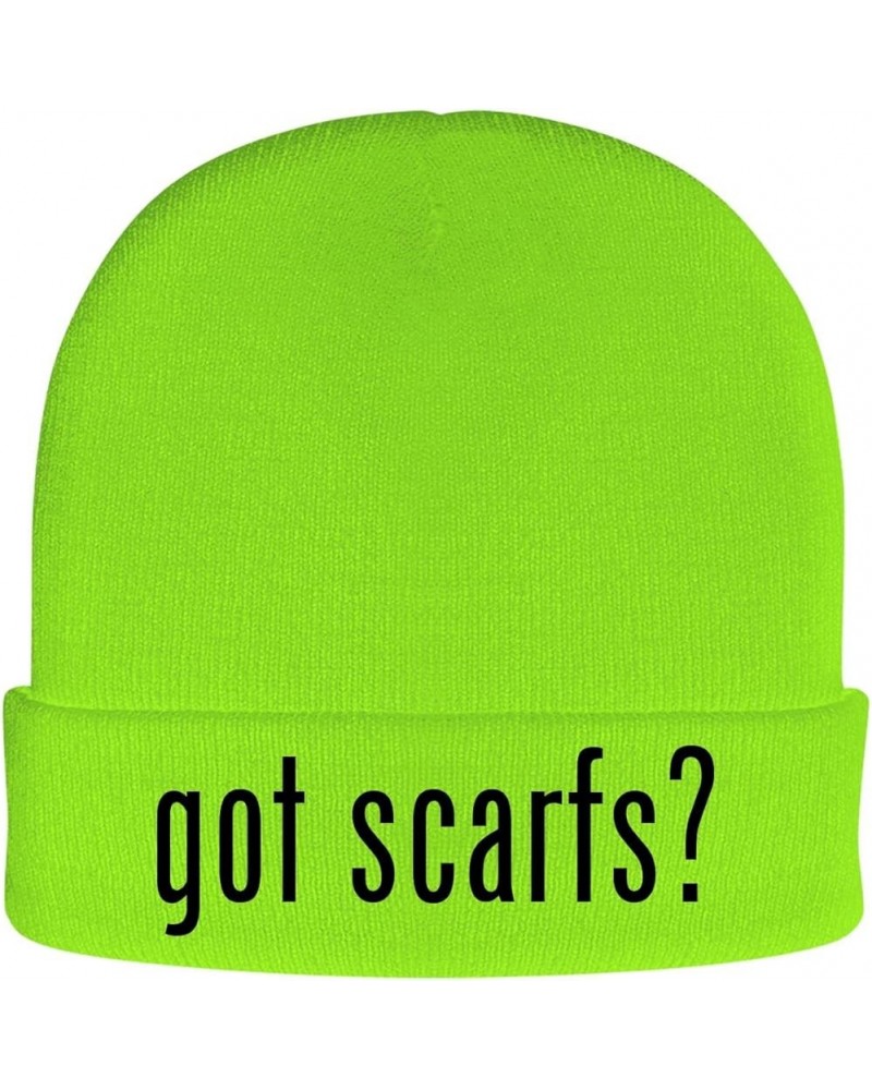 got Scarfs? - Soft Adult Beanie Cap Neon Green $13.61 Skullies & Beanies