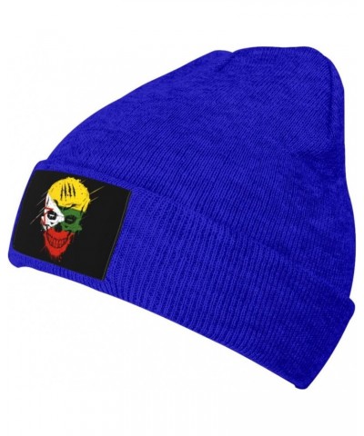 Creative Shan State National Army Patriot Skull National Flag Beanie Hat for Men Women Soft Cozy Skull Cap Winter Warm Knit H...