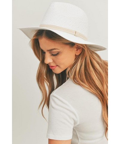 Women's Fashion Sequin Letter Sun Panama Hat Bon Voyage White $16.33 Sun Hats