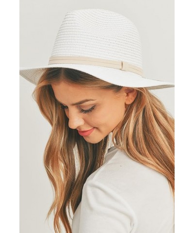 Women's Fashion Sequin Letter Sun Panama Hat Bon Voyage White $16.33 Sun Hats