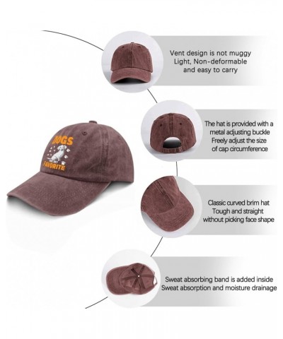 Dogs are My Favorite caps America hat Pigment Black Hats for Women Gifts for Mom Outdoor Hat Wine Red $10.79 Sun Hats