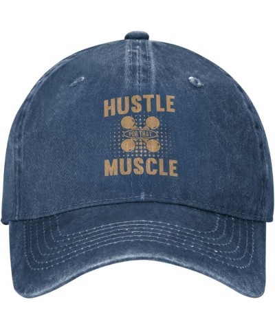 Hustle for That Muscle Dad Hat Vintage Baseball Cap for Men Women Hats Gifts Trucker Caps Navy Blue $12.74 Baseball Caps