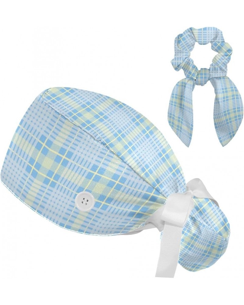 Deer Flower Plaid Bouffant Caps Ponytail Scrub Cap Gourd Shaped Working Hat Bunny Ear Bow Hair Ties Color 8 $9.87 Skullies & ...