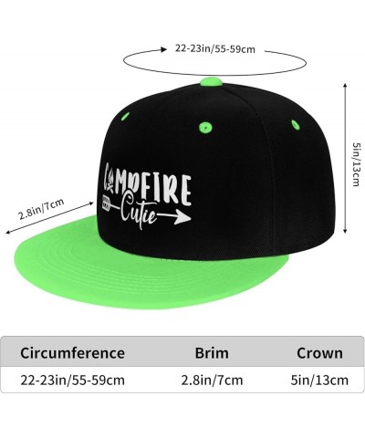 Camping Snapback Hat for Men Women Baseball Cap Trucker Flat Bill Hats Dad Caps Green $10.42 Baseball Caps