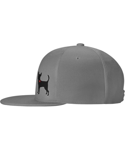 Chihuahua Dog with Heart Hat for Men Women, Adjustable Baseball Cap Gray $8.35 Baseball Caps