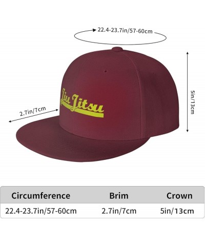 Men Women Adjustable Baseball Caps, Brazilian Jiu Jitsu Unisex Plain Hats Vintage Trucker Dad Cap Black Dark Red $8.81 Baseba...