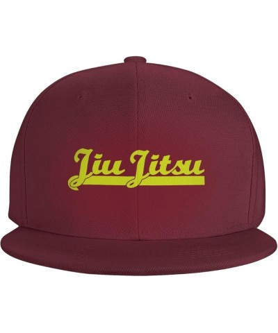 Men Women Adjustable Baseball Caps, Brazilian Jiu Jitsu Unisex Plain Hats Vintage Trucker Dad Cap Black Dark Red $8.81 Baseba...