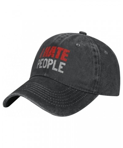 I Hate People Vintage Denim Baseball Cap Cowboy Hat Classic Adjustable3 $12.46 Baseball Caps