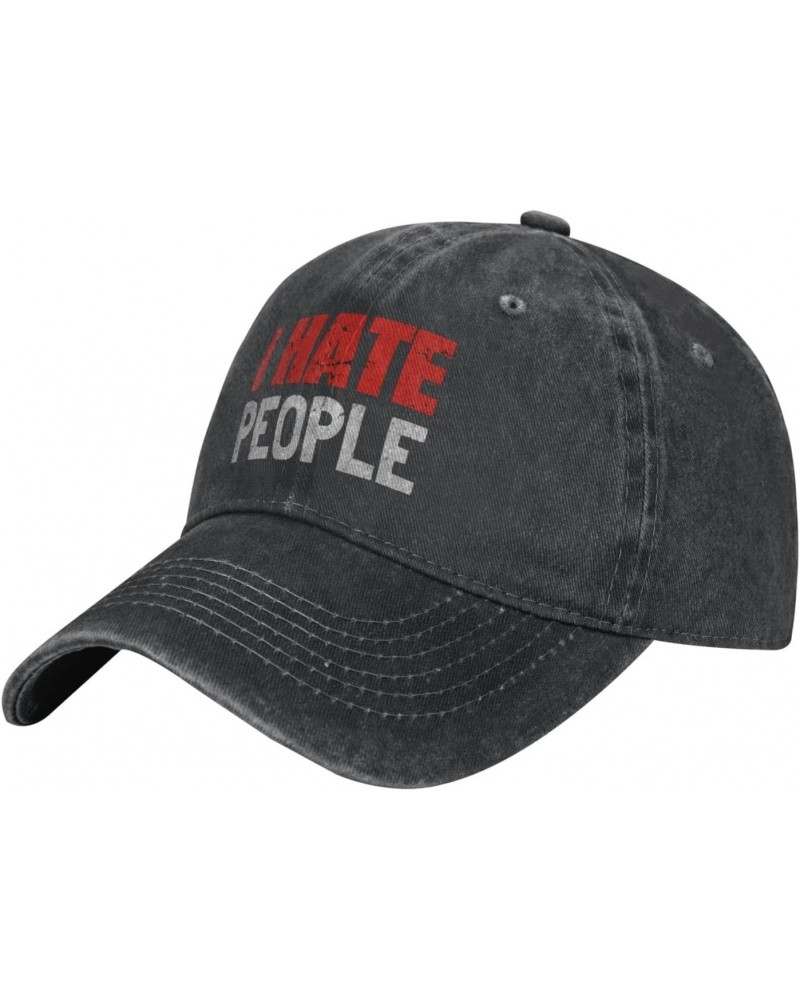 I Hate People Vintage Denim Baseball Cap Cowboy Hat Classic Adjustable3 $12.46 Baseball Caps