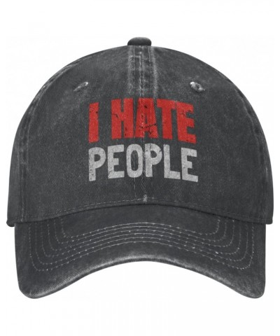 I Hate People Vintage Denim Baseball Cap Cowboy Hat Classic Adjustable3 $12.46 Baseball Caps