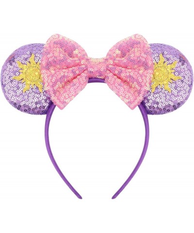 1 Pc Sequin Mouse Ears Headbands with Bow for Birthday Party, Hair Hoop Party Decoration for Women & Girl Style T $6.50 Headb...