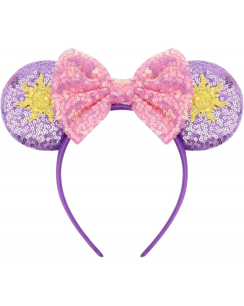 1 Pc Sequin Mouse Ears Headbands with Bow for Birthday Party, Hair Hoop Party Decoration for Women & Girl Style T $6.50 Headb...