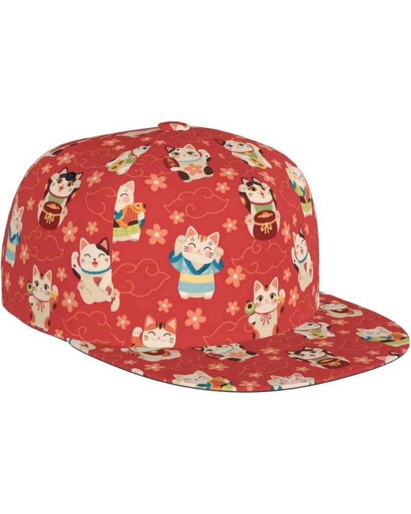 Cute Cat Pattern Baseball Hat Caps Sun Protection Hat Outdoor Trucker Hat Adjustable Size for Women Men Cat-5a $11.92 Basebal...