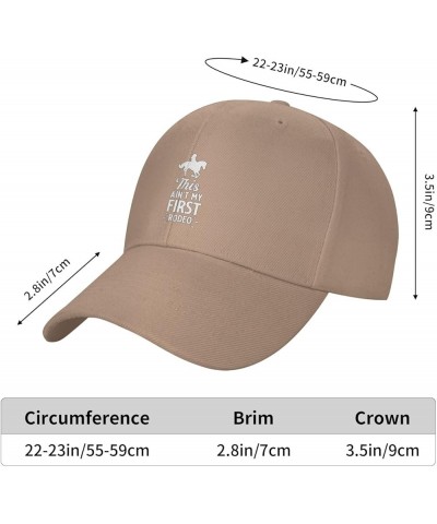 Baseball Cap Adjustable Fashion Uv Protection This_Ain't_My_First Rodeo Logo Sunhat Unisex Natural $15.52 Visors