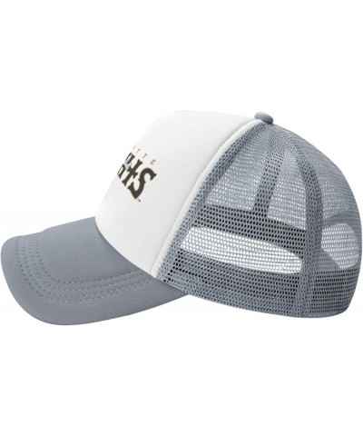 Charlotte Knights Logo Trucker Hats for Both Men and Women - Mesh Baseball Snapback Hats Gray $11.33 Baseball Caps