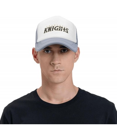 Charlotte Knights Logo Trucker Hats for Both Men and Women - Mesh Baseball Snapback Hats Gray $11.33 Baseball Caps