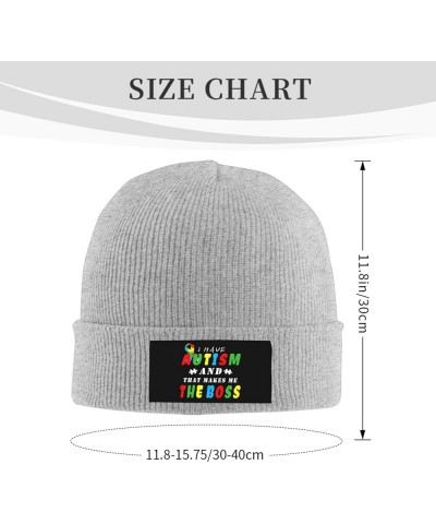 Knitted Hat Men Women Winter Hats Warm Soft Cute Plain Skull Beanie Cap for Outdoor Gray $8.61 Skullies & Beanies