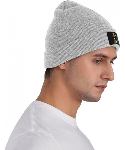 Knitted Hat Men Women Winter Hats Warm Soft Cute Plain Skull Beanie Cap for Outdoor Gray $8.61 Skullies & Beanies