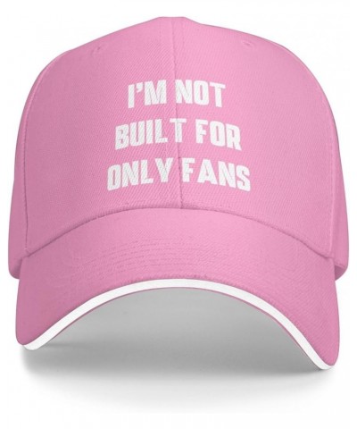 Unisex Baseball Hats Not Built for Only Fans Low Profile Dad Hat Adjustable Casquette Cap Pink $11.02 Baseball Caps