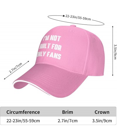 Unisex Baseball Hats Not Built for Only Fans Low Profile Dad Hat Adjustable Casquette Cap Pink $11.02 Baseball Caps