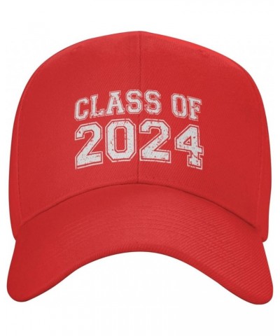 Class of 2024 - Senior Gifts Baseball Cap for Women Cowboy Hat Trucker Hat Men Dad Hat Snapback Hat Black Red $10.15 Baseball...