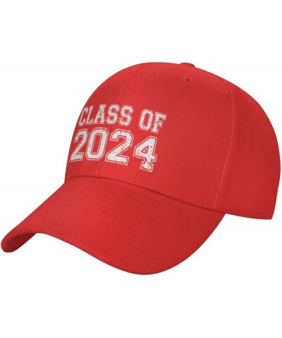 Class of 2024 - Senior Gifts Baseball Cap for Women Cowboy Hat Trucker Hat Men Dad Hat Snapback Hat Black Red $10.15 Baseball...