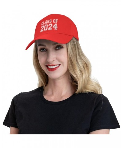 Class of 2024 - Senior Gifts Baseball Cap for Women Cowboy Hat Trucker Hat Men Dad Hat Snapback Hat Black Red $10.15 Baseball...