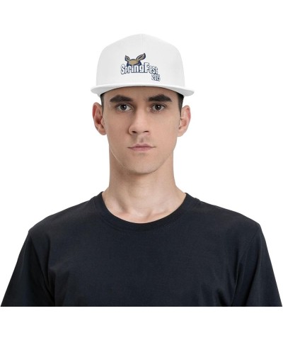 University of Akron Zips Hats for Men Flat Bill Fitted Caps Hiphop Rap Adjustable Baseball Trucker Dad Hat White $10.19 Baseb...