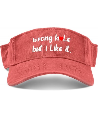 Wrong Hole but i Like it Caps Visor for Women Baseball Caps with Designs Visor Cap Saffron $11.11 Visors